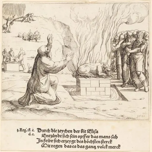 The Rival Sacrifices of Elijah and the Priests of Baal