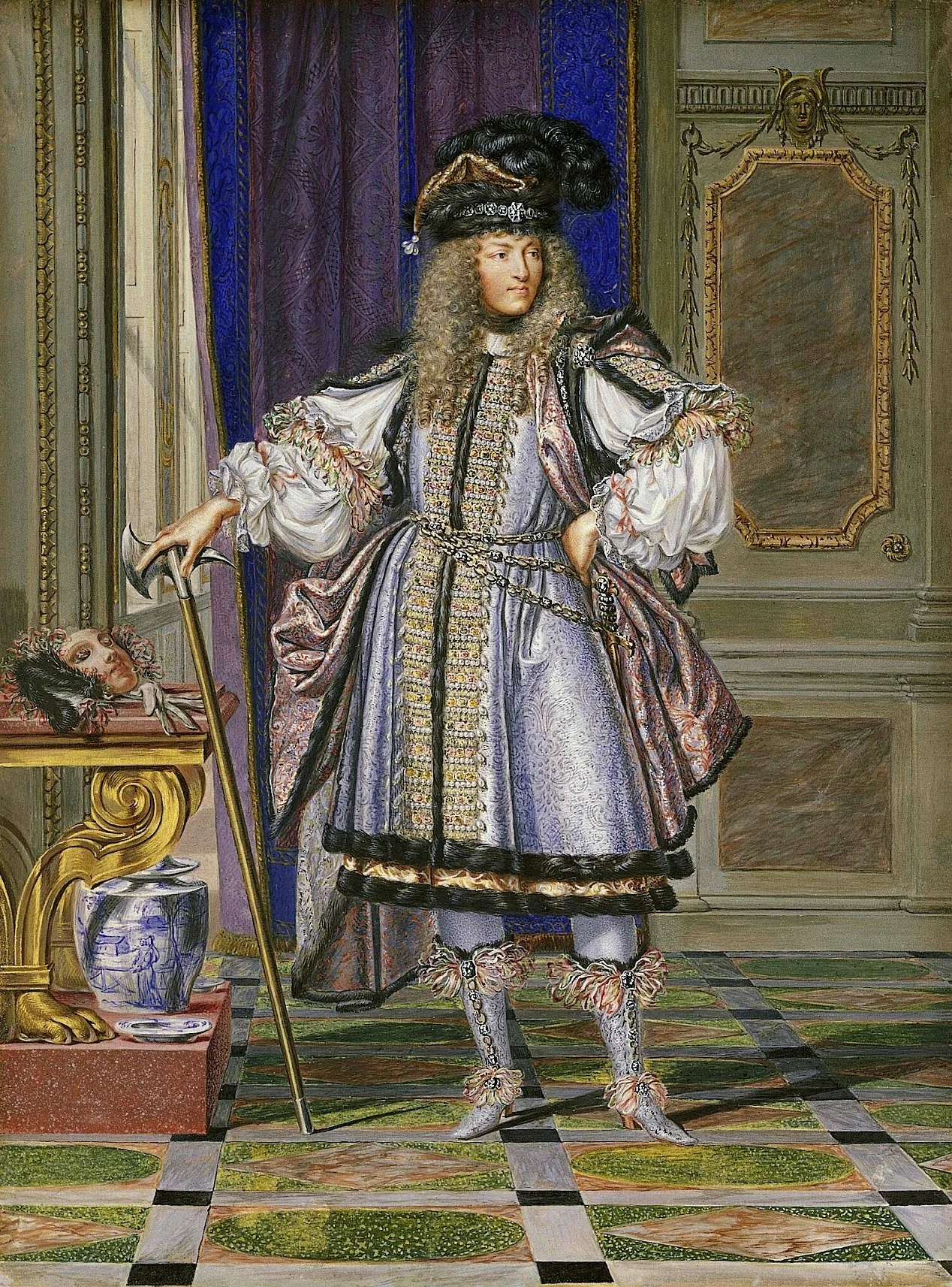 Louis XIV in Costume, by Joseph Werner the Younger, gouache, 1663