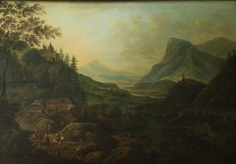 River in a hilly landscape