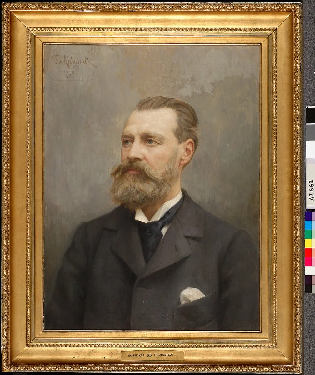 Arkkitehti Theodor Deckerin muotokuva, by Fredrik Ahlstedt, unspecified