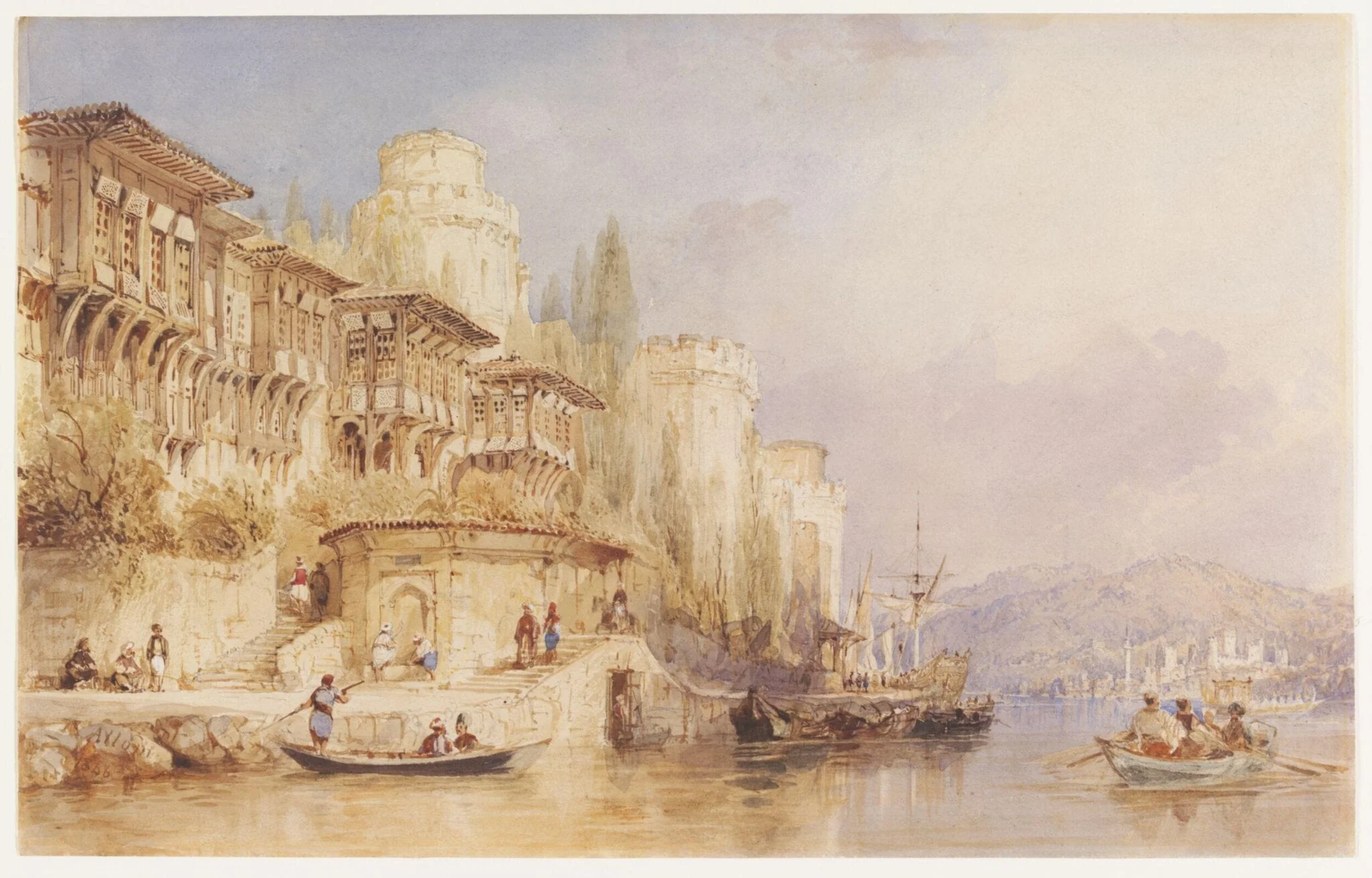 The Bosphorus, with the Castles of Europe & Asia. 1846