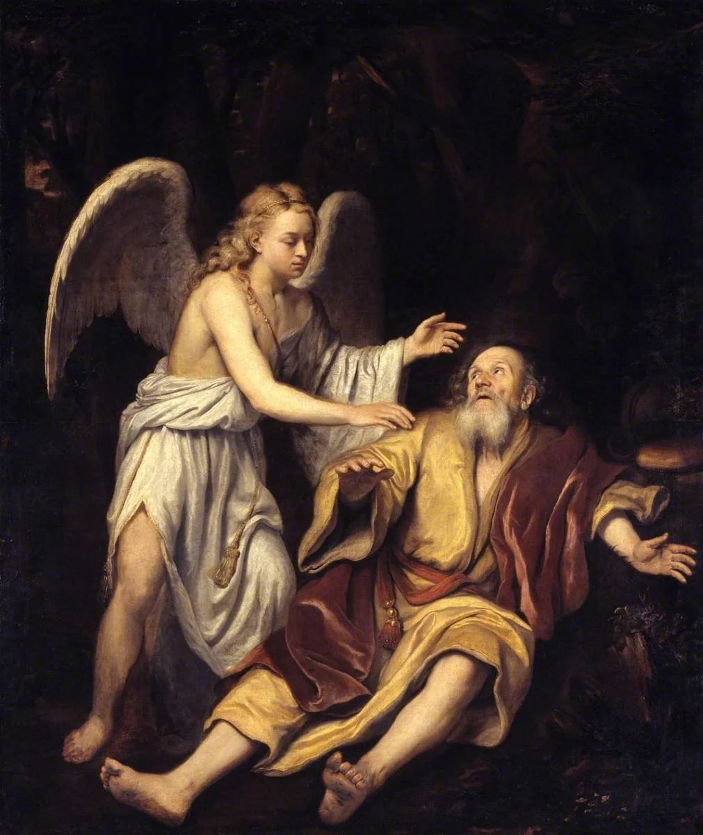 Elijah and the Angel, by Godfrey Kneller, oil, 1672
