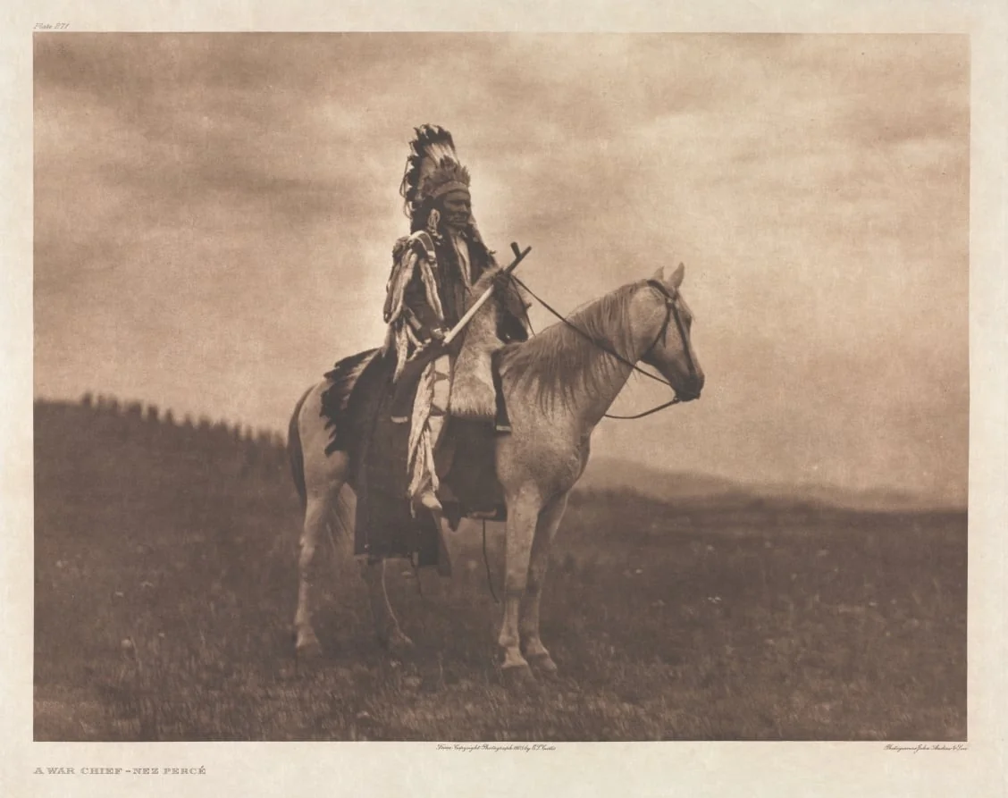 Portfolio VIII, Plate 271: A War Chief - Nez Percé, by Edward S. Curtis, 1905