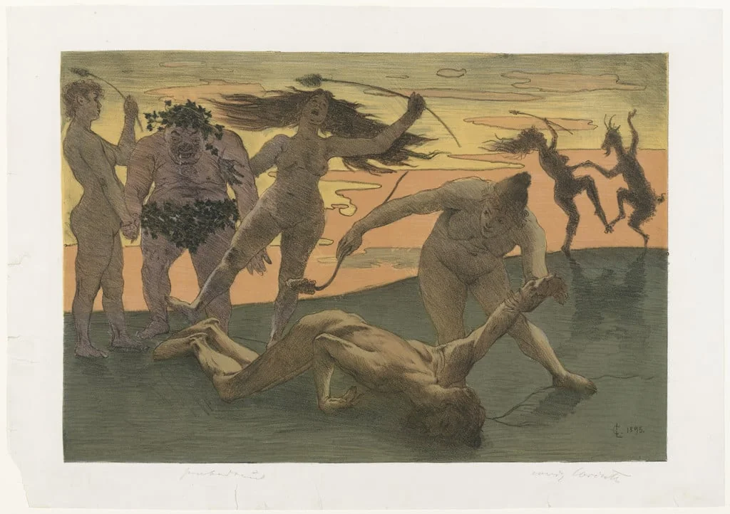 Untitled, by Lovis Corinth, ink, 1895