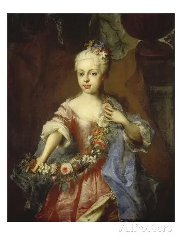 Portrait of Maria Theresia at the age of six.