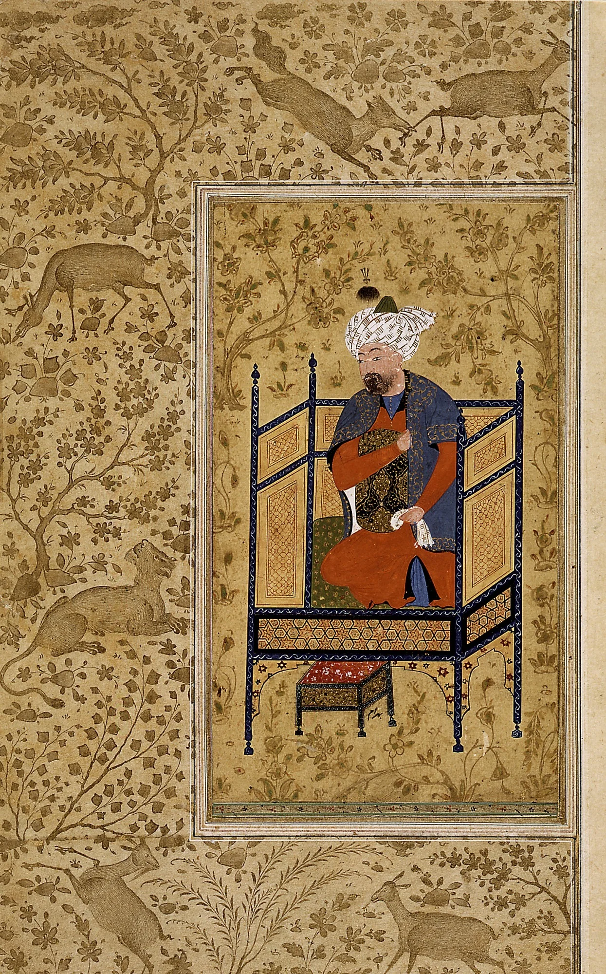 Album Page with Illustrated Margins, by Unknown, unspecified