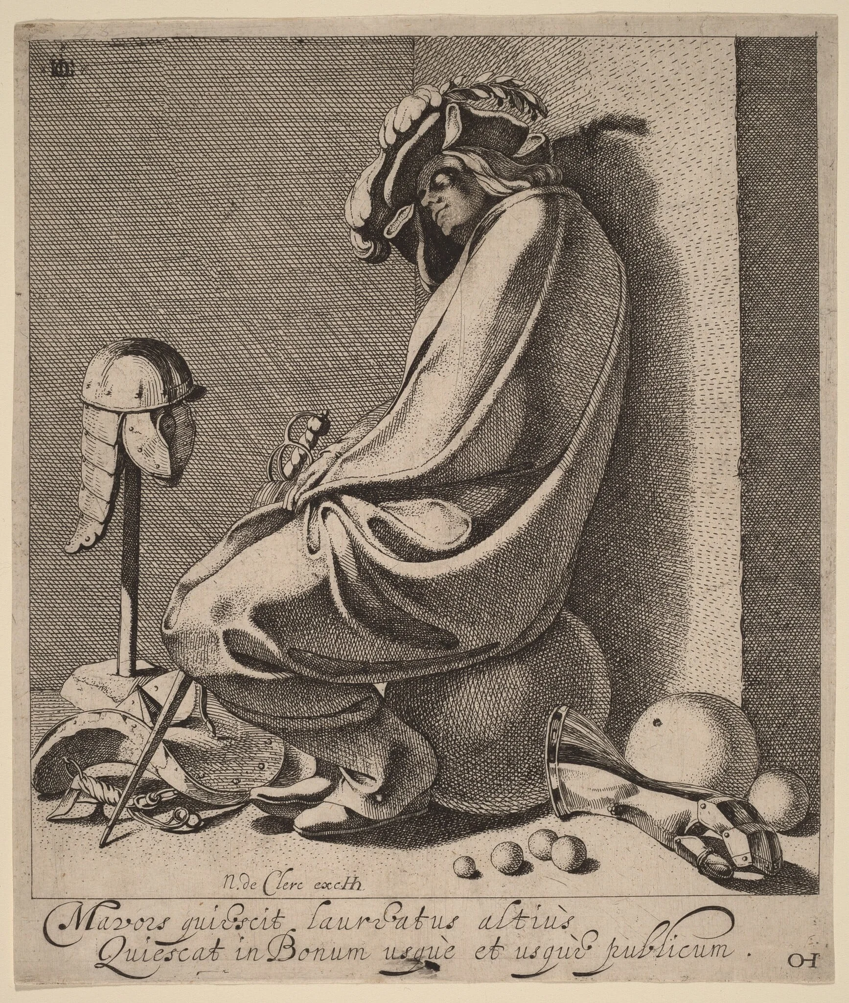 Mars Sleeping, by Jacques de Gheyn III, ink, 1618
