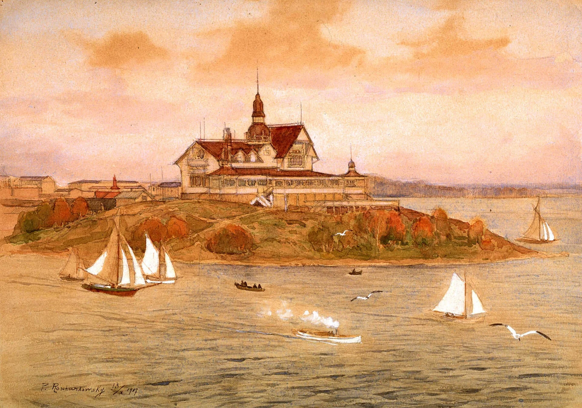 Luoto mantereelta nähtynä (Valkosaaret), by Paul Roschankowsky
