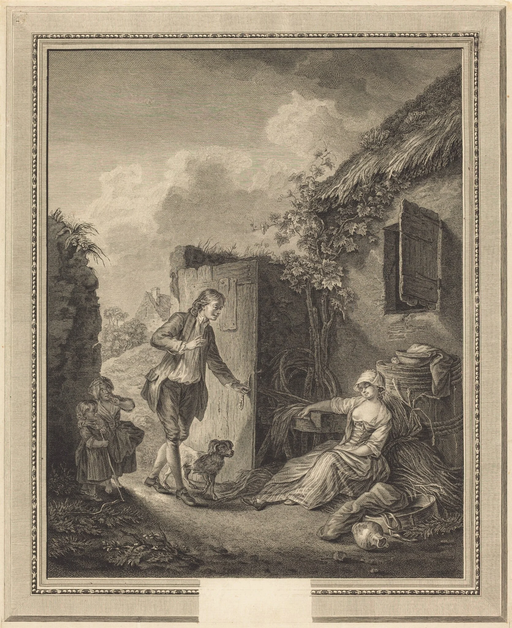 Lison dormait, by Philippe Triere, ink, 1786