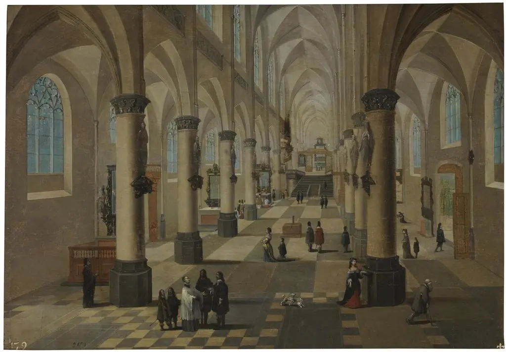 Interior of a church in Flanders
