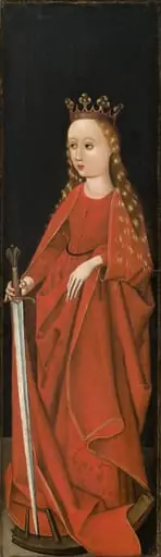 Saint Catherine [right wing exterior]