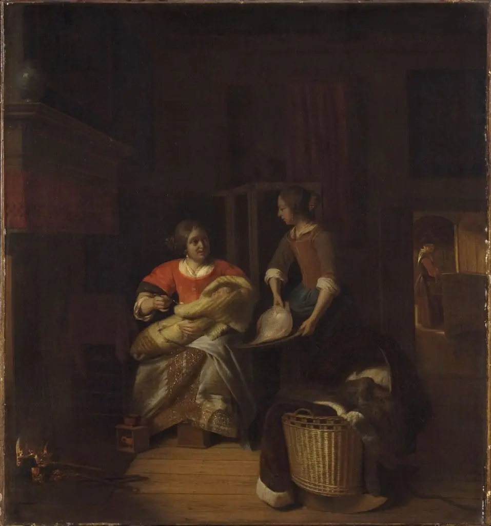 A Lady and a Child with a Serving Maid