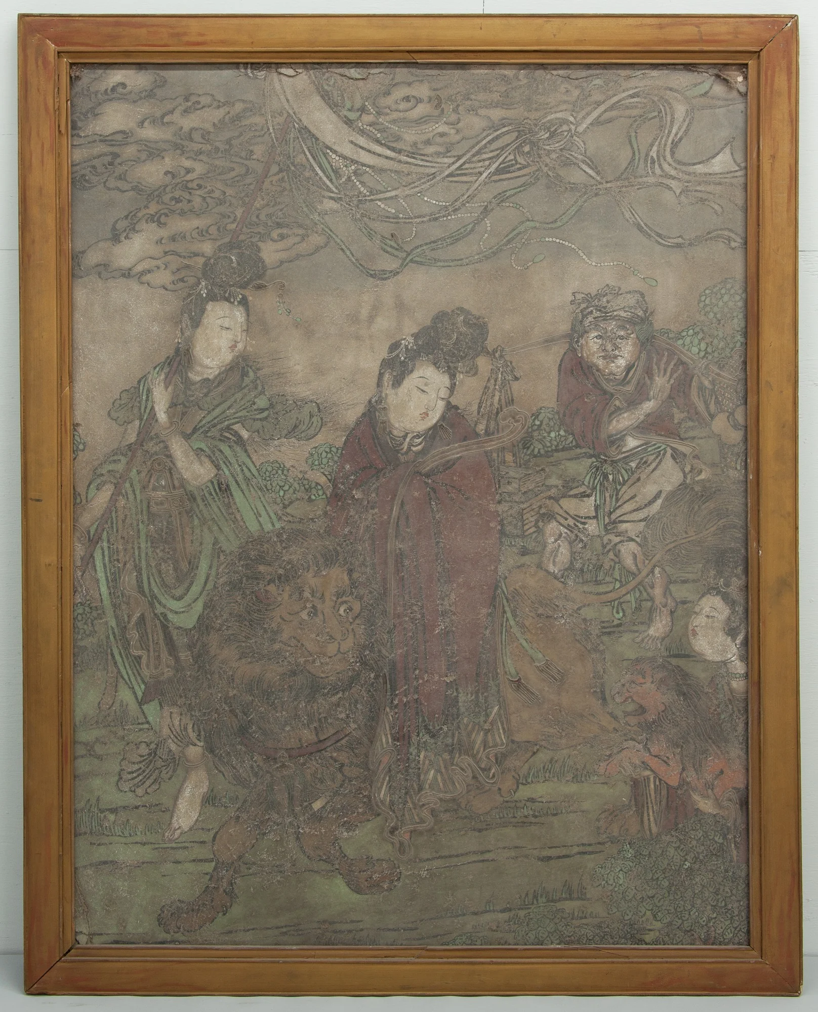 Kuan Yin and Attendants, by Unknown, unspecified, 1368