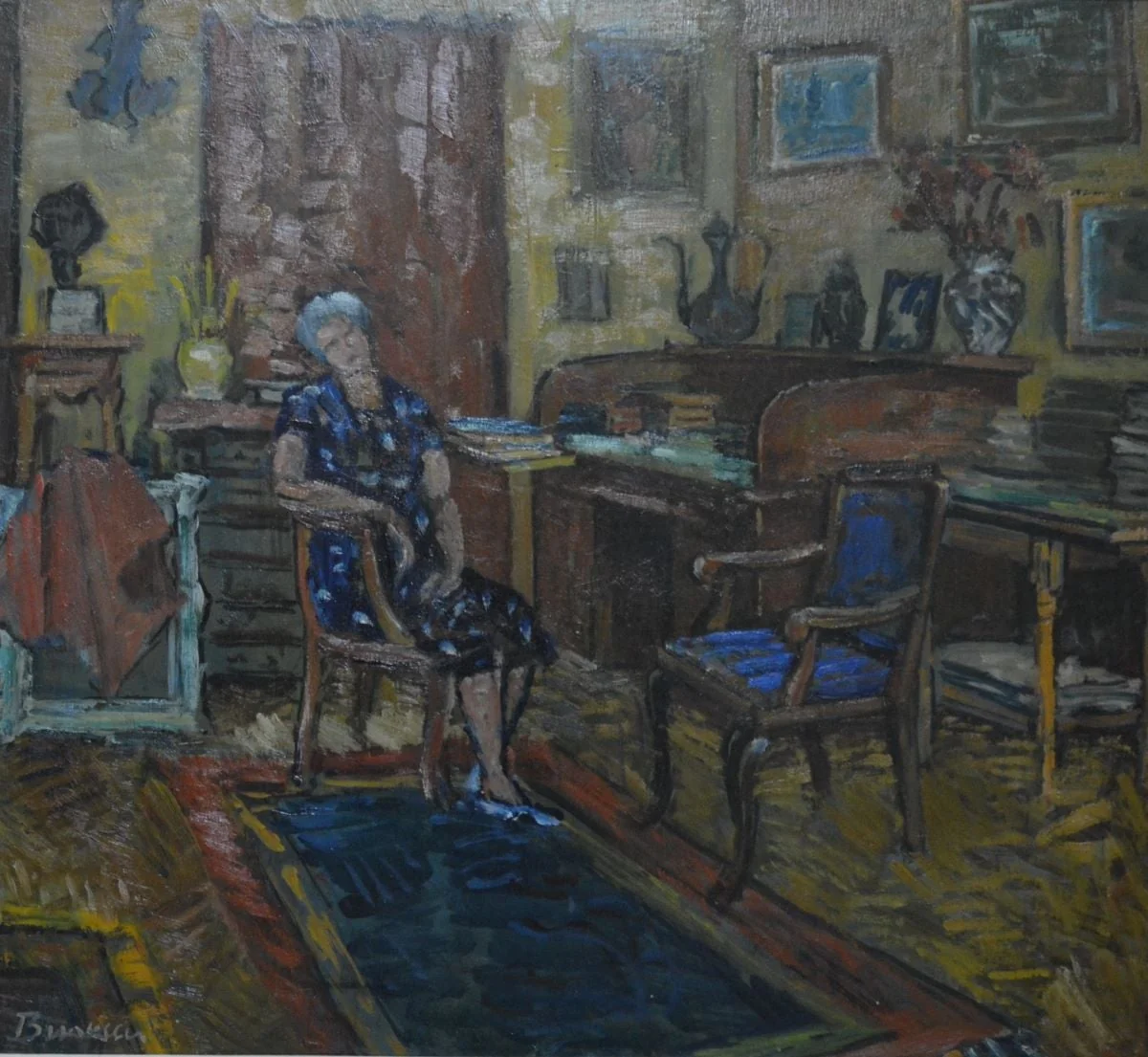 Interior de atelier, by Marius Bunescu, unspecified