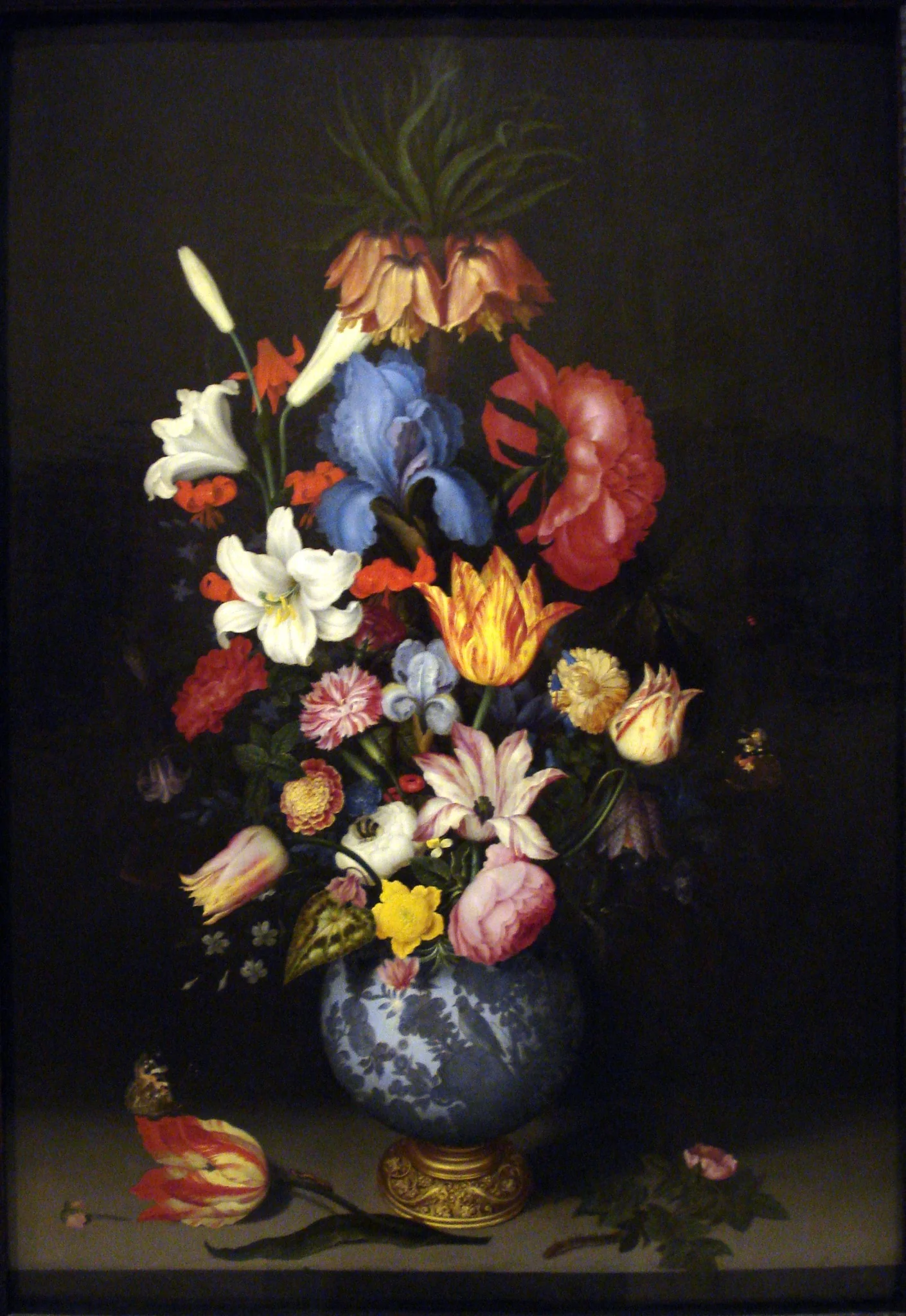 Bouquet in a Wan-Li Vase with a Gilt Mount