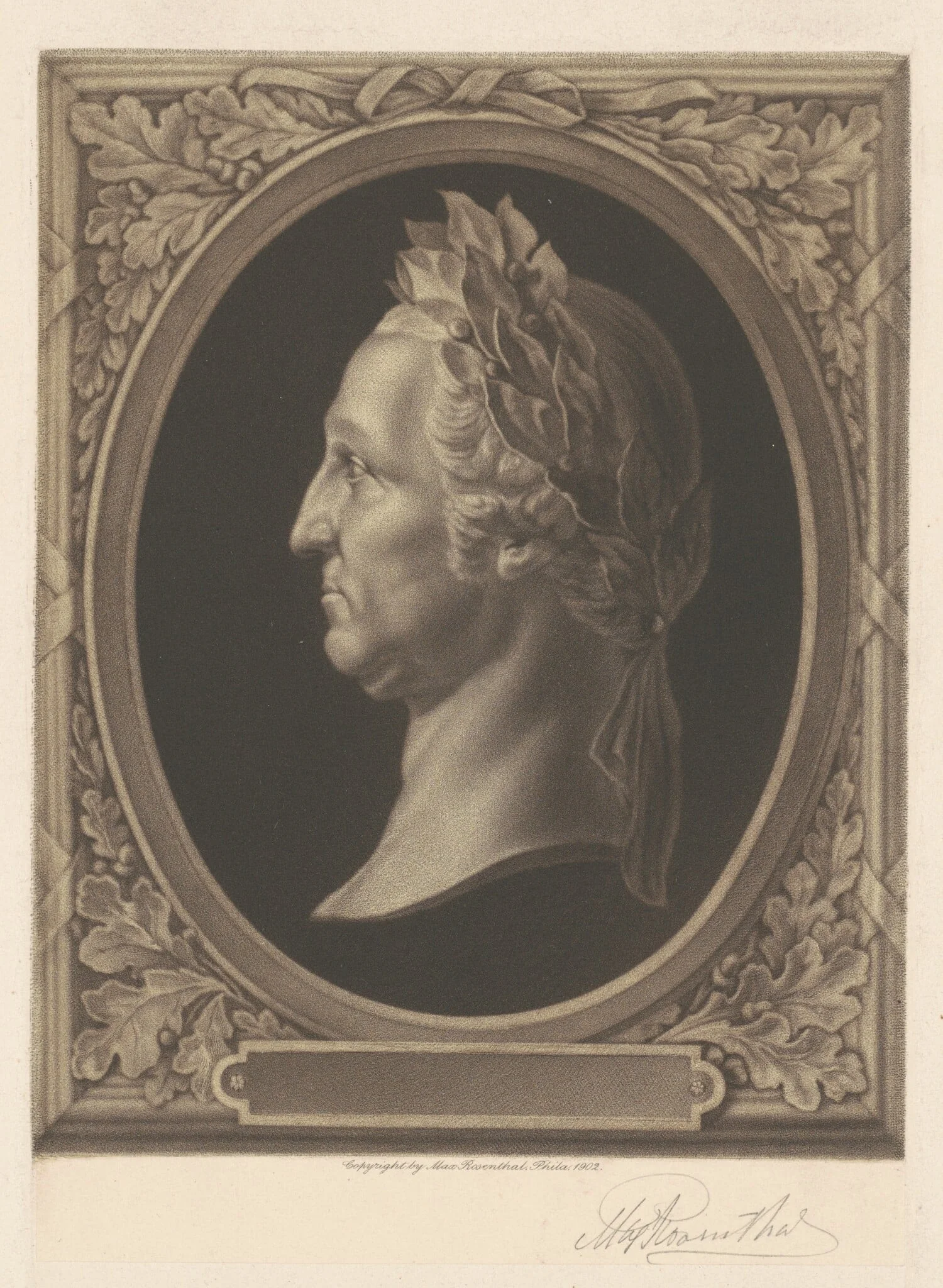 George Washington, by Max Rosenthal, ink, 1902