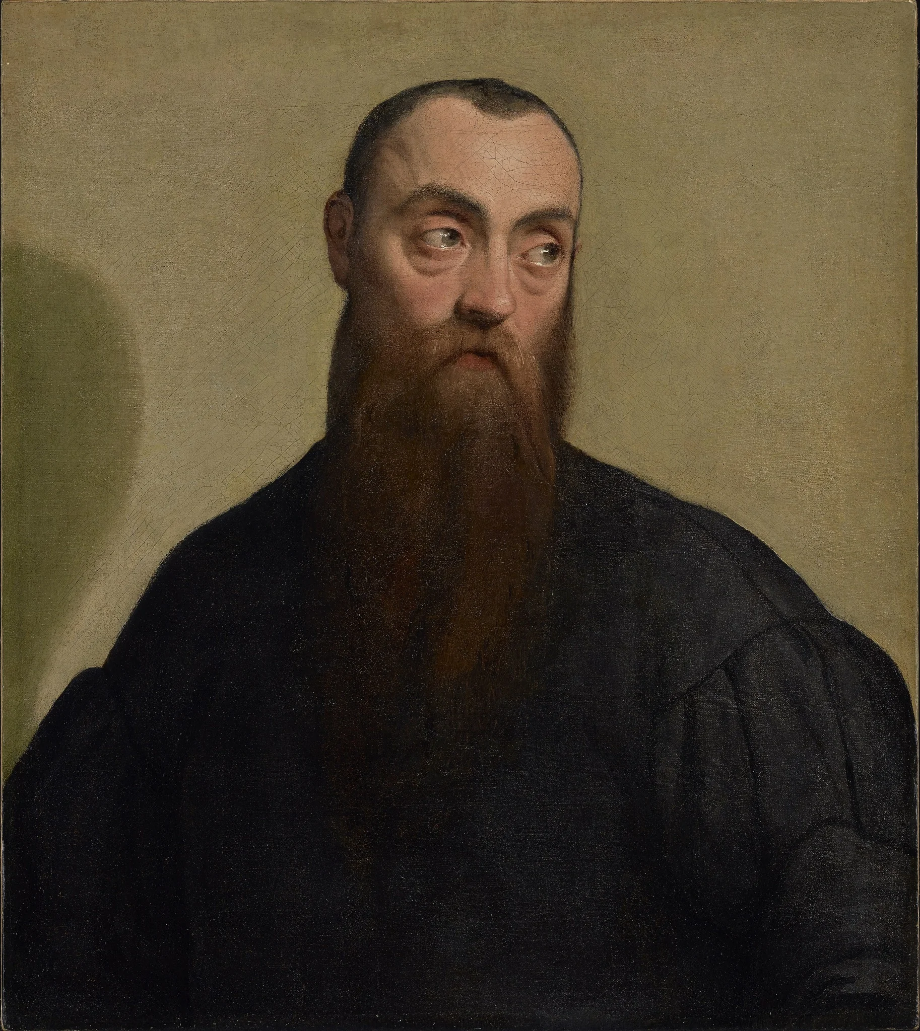 Portrait of a Bearded Man, by Jacopo Bassano, oil, 1550