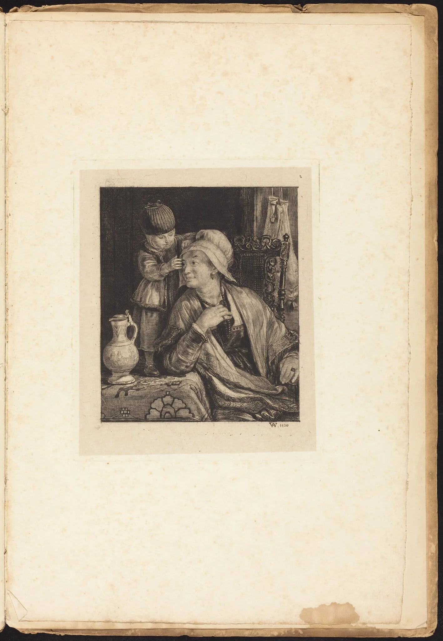 The Flemish Mother, by David, Sir Wilkie, ink, 1820