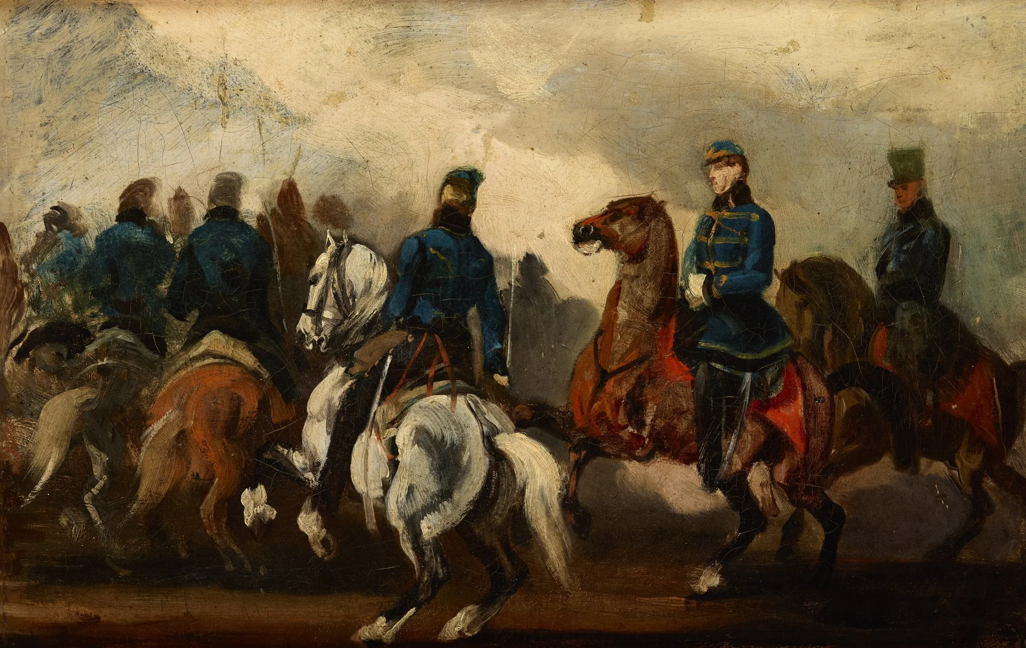 Detachment of Austrian Hussars, by Piotr Michałowski, oil, 1837