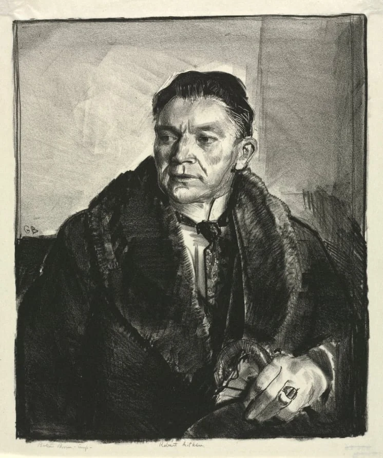 Portrait of Robert Aitken, Second Stone, by George Bellows, 1921
