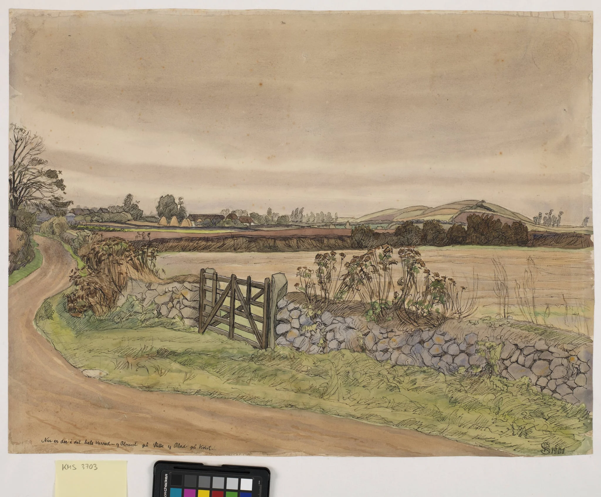 Efterårslandskab, by Unknown, unspecified, 1901