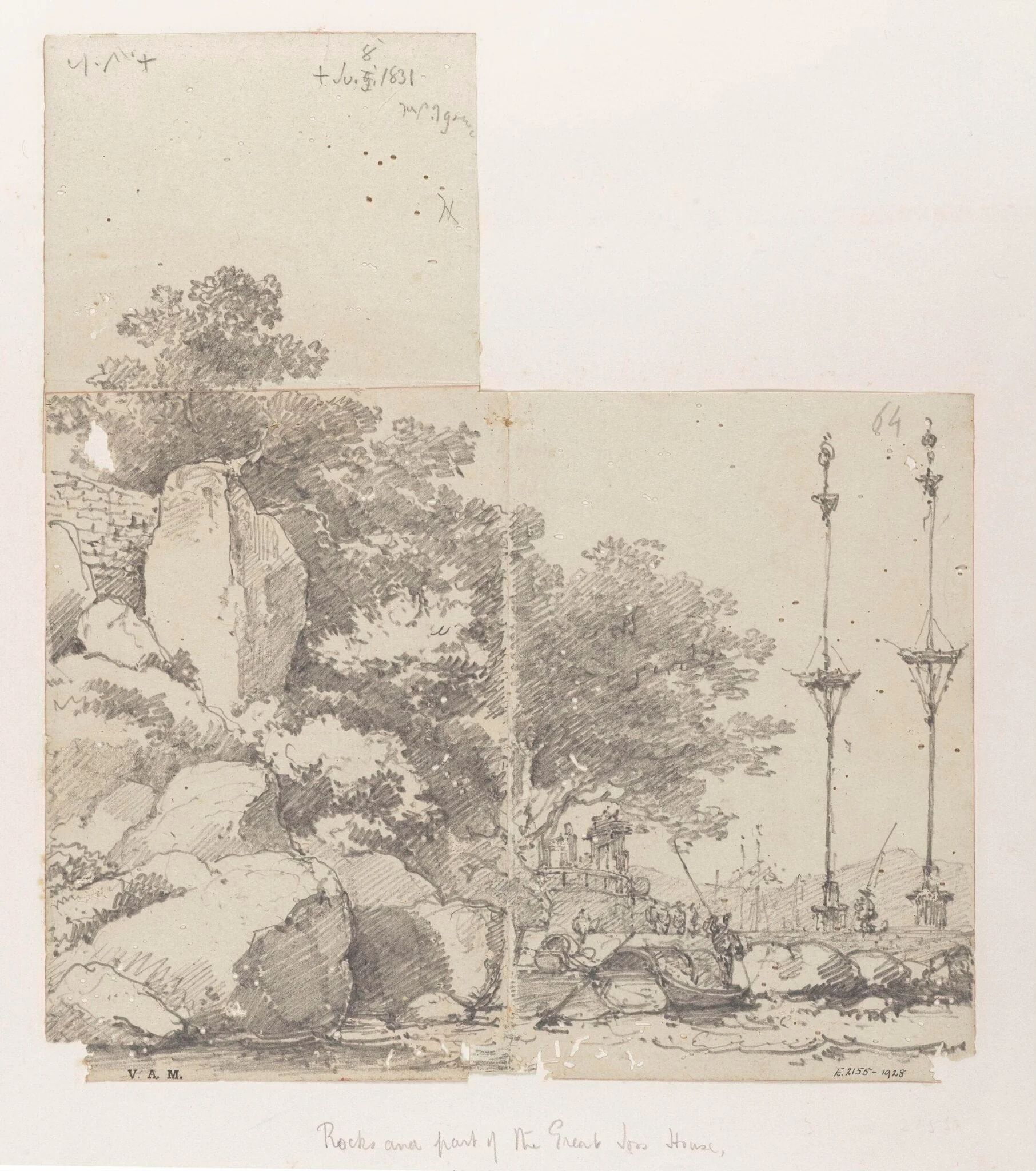 The rocky shore by the A-Ma Temple, Macau, by George Chinnery, 8