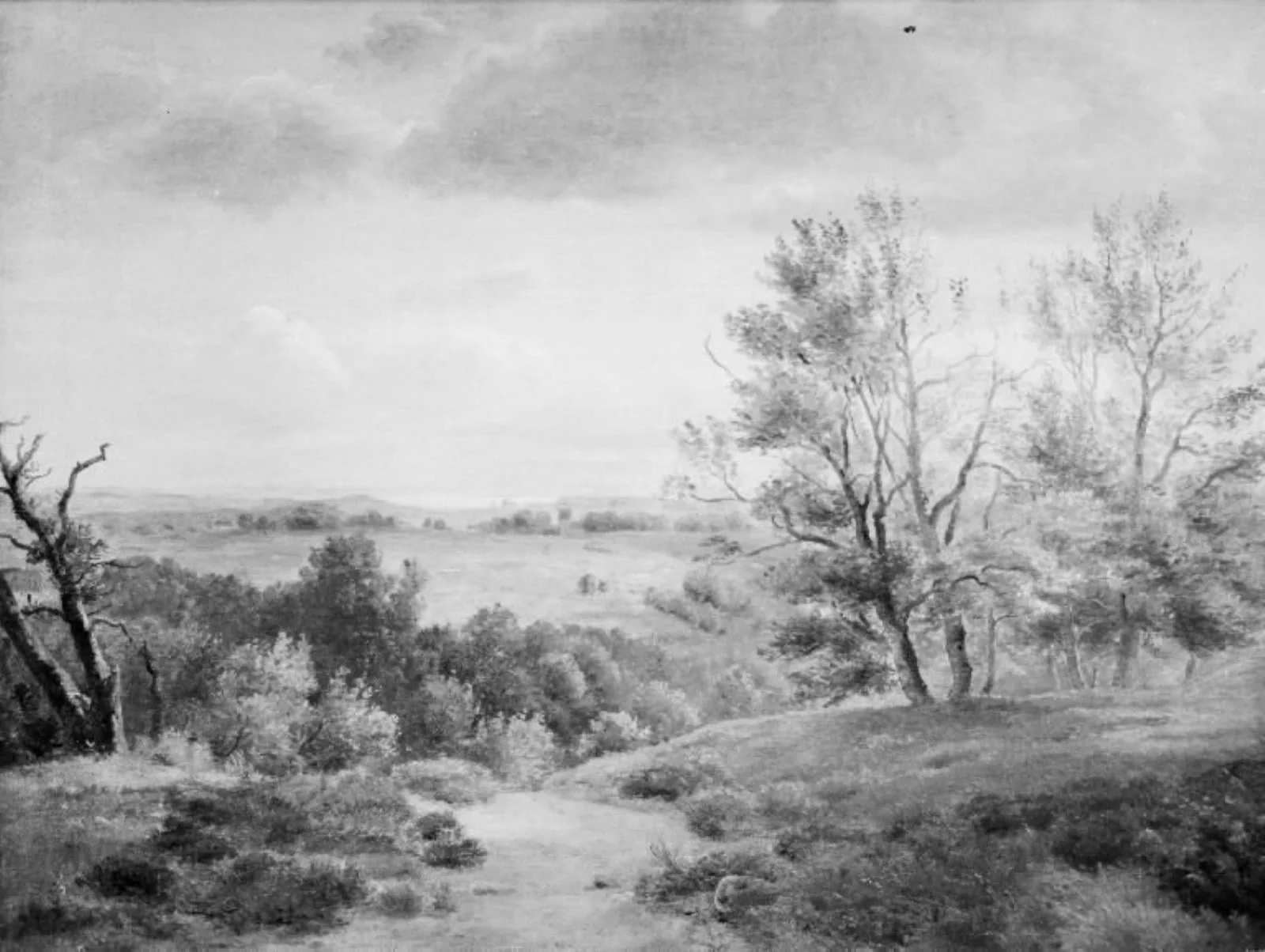Road in a Hilly Landscape, by Unknown, unspecified, 1850