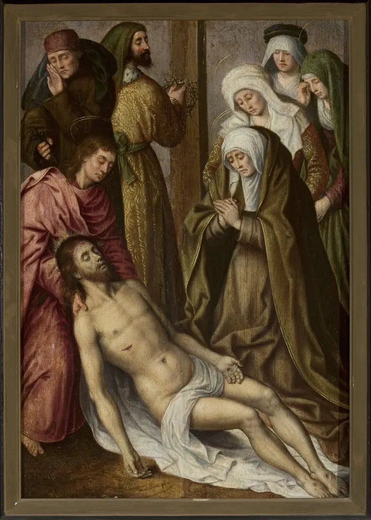 Mourning of Christ (Matthew 27:59–61; Mark 15:46–47; Luke 23:53–56; John 19:38–42)