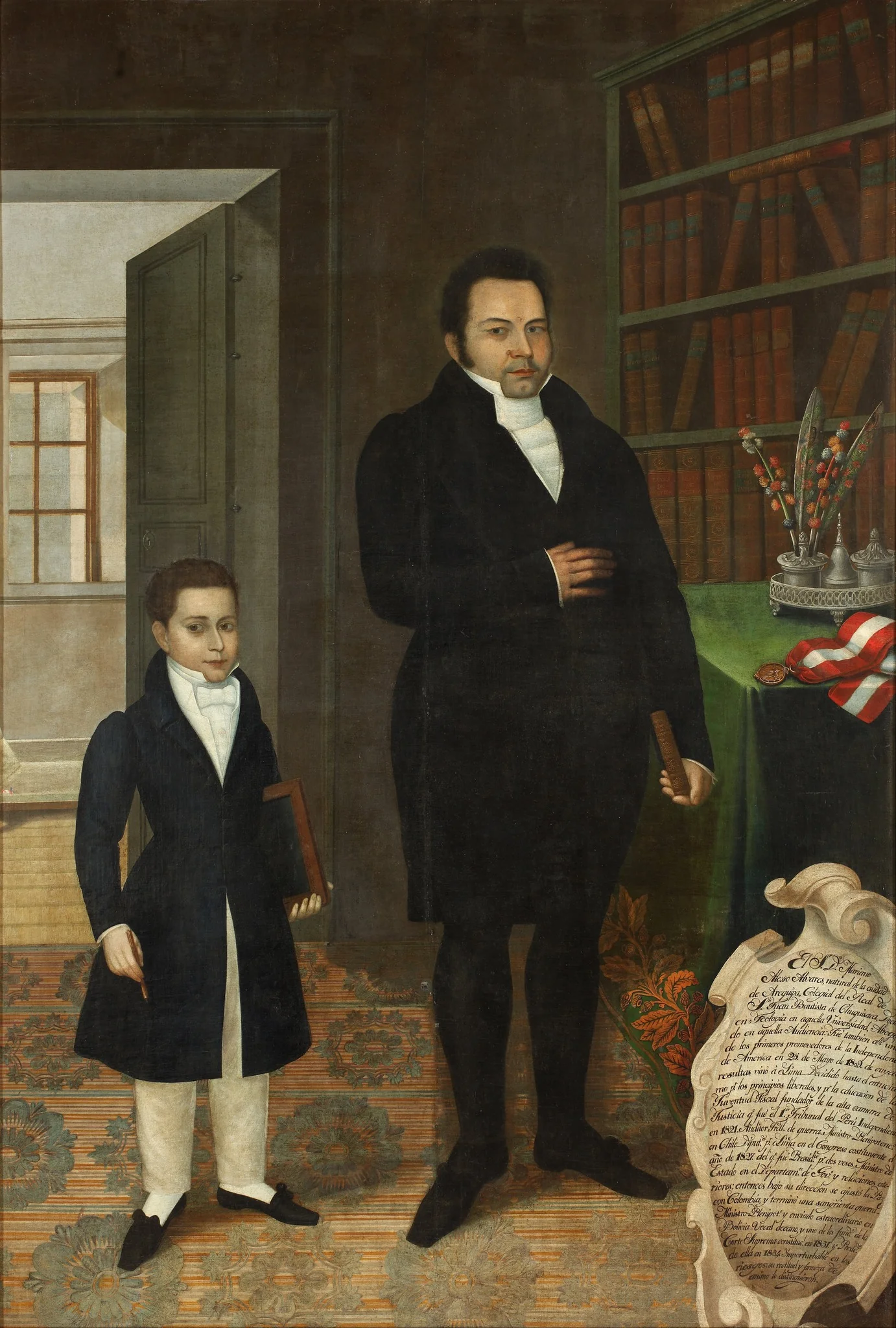 Mariano Alejo Álvarez and his Son, by José Gil de Castro, oil, 1834