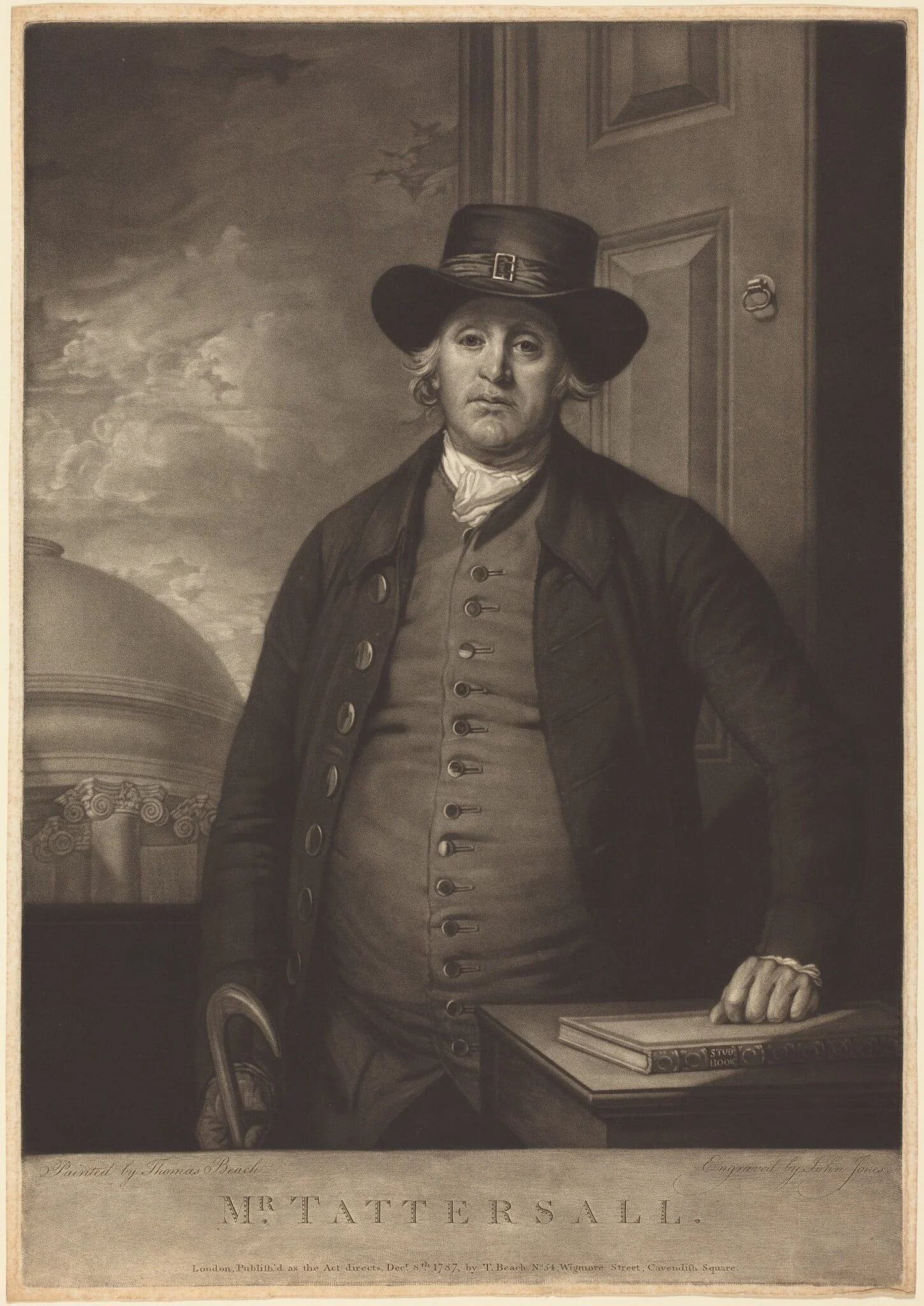 Richard Tattersall, by John Jones, ink, 1787