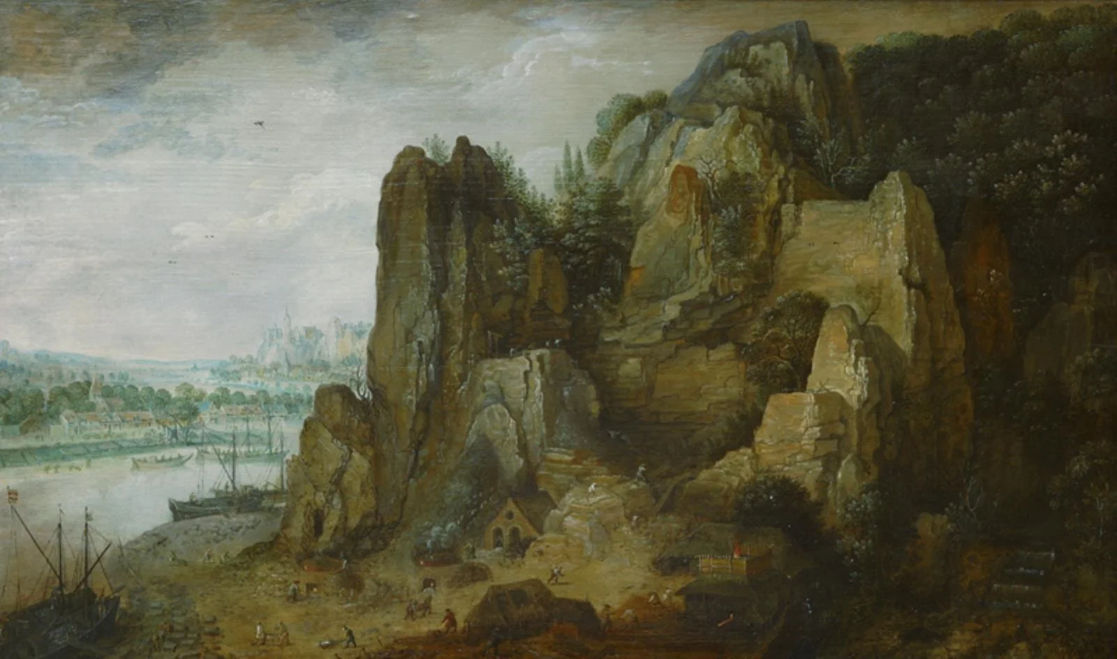 View of Rocks, River Landscape, by Unknown, unspecified, 1868