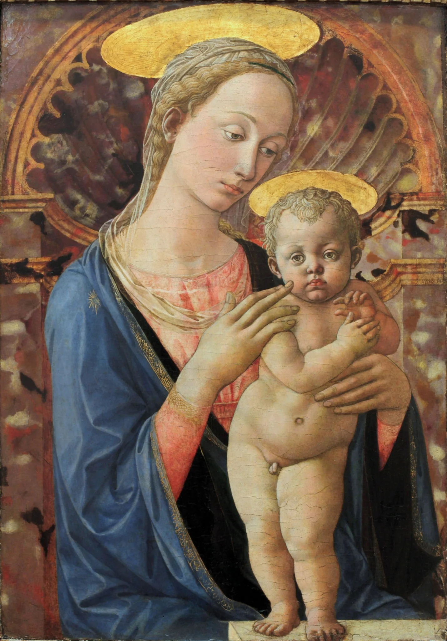 Virgin and child, by Francesco Pesellino, tempera, 1500