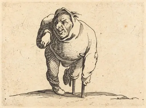 Cripple with Crutch and Wooden Leg