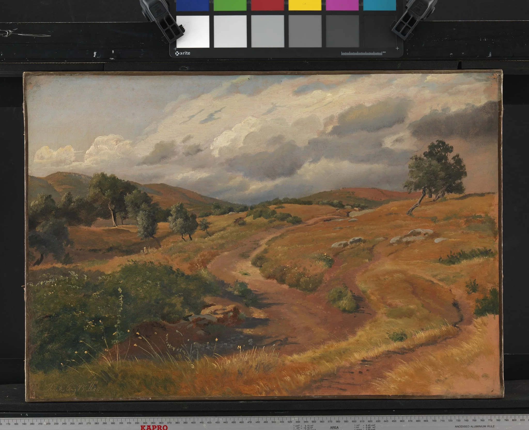 Landscape near Tivoli, Italy, by Unknown, unspecified, 1845