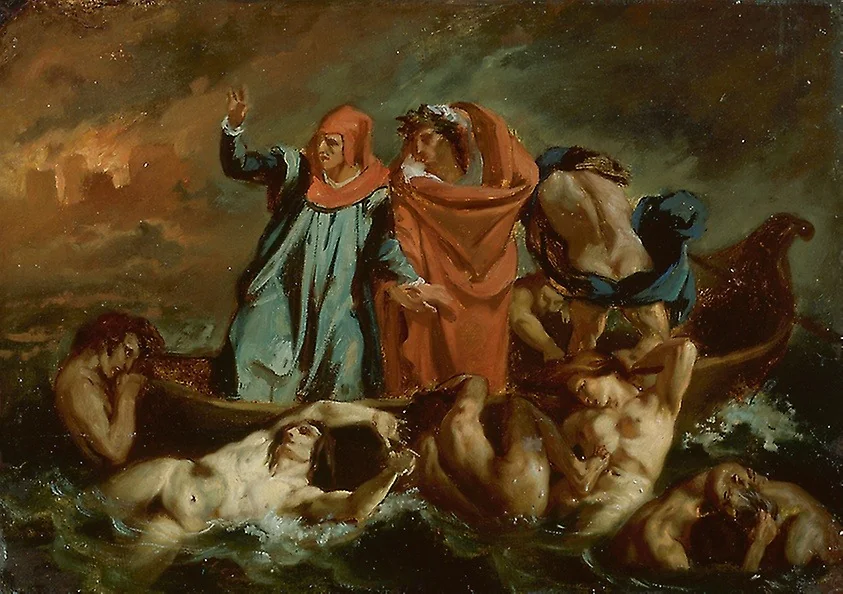 Dante's Bark, by Unknown, oil, 1850