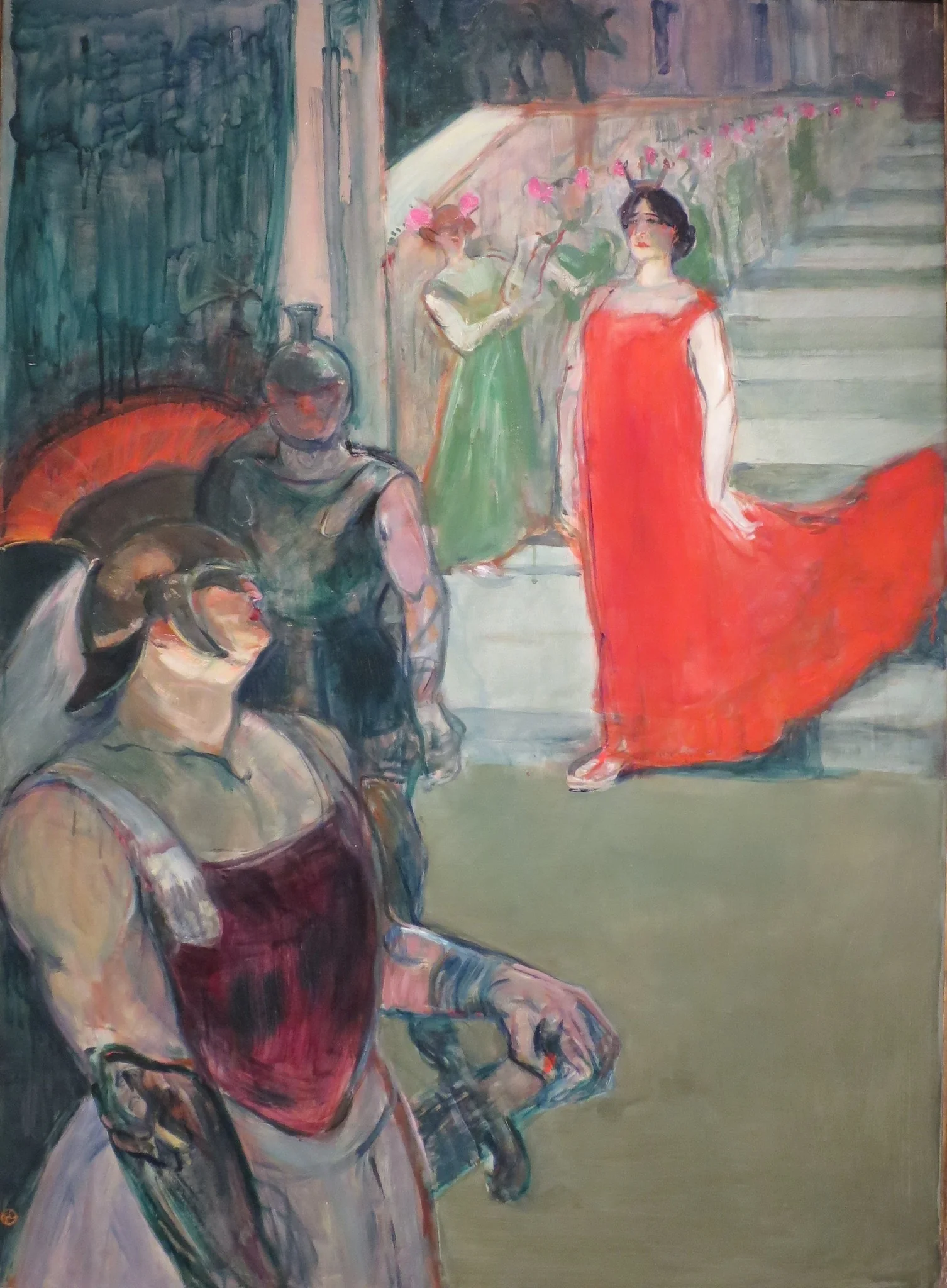 The Opera 'Messalina' at Bordeaux (Messaline descend l'escalier bordé de figurants), by Henri de Toulouse-Lautrec, unspecified, 1900