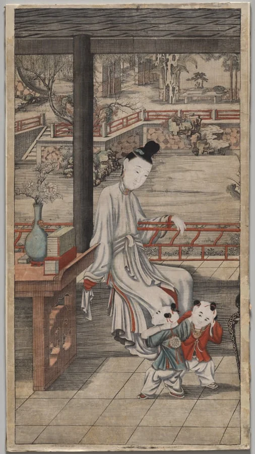 Gusu Beauties of the Four Seasons – Spring, by Unknown, 1766