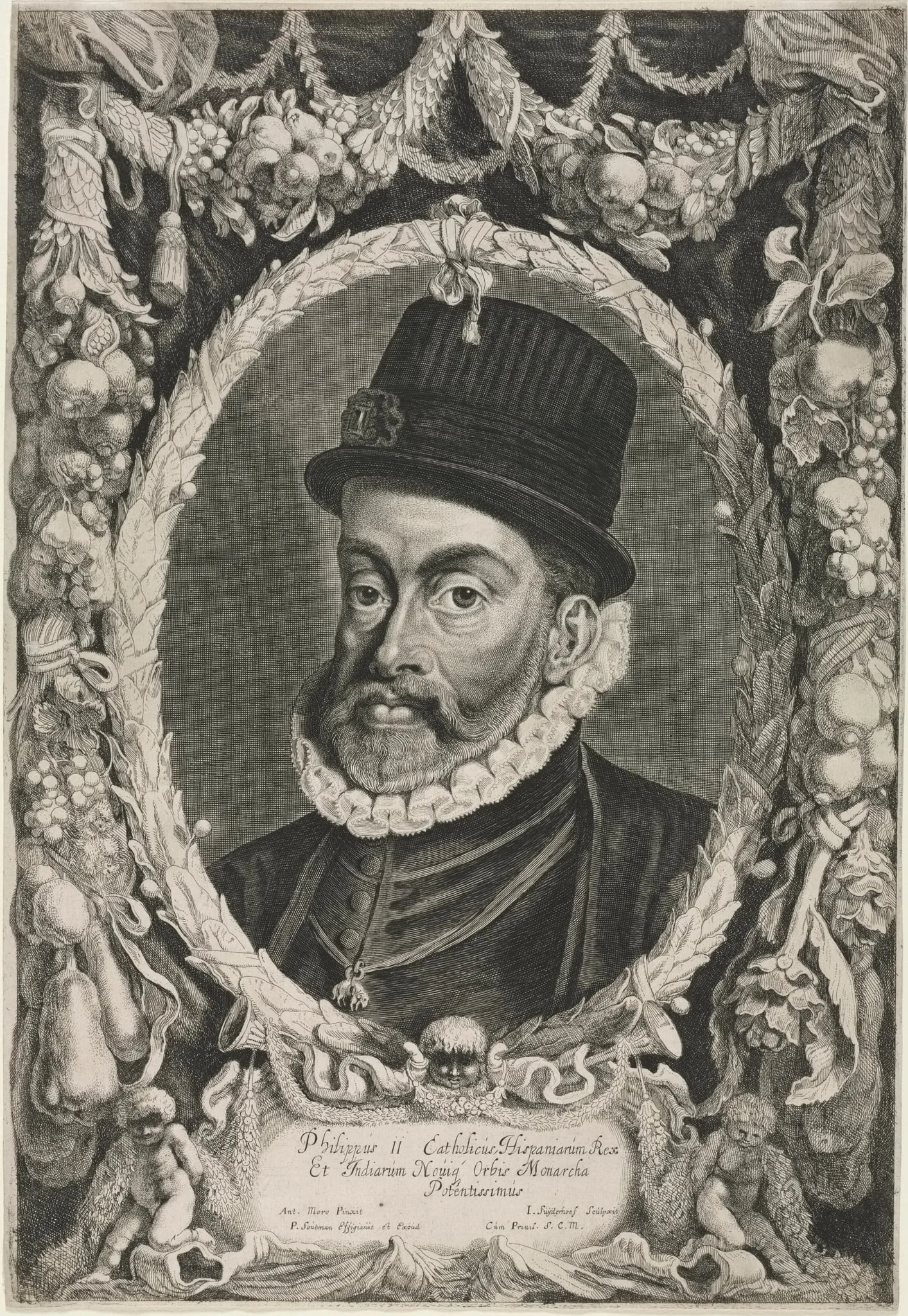 Portrait of Philip II, King of Spain, by Jonas Suyderhoff, 1644