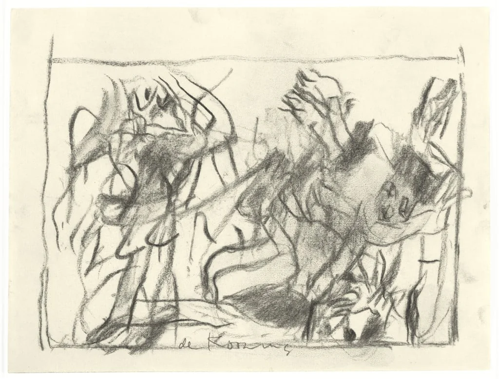 Untitled, by Willem de Kooning, charcoal, 1978