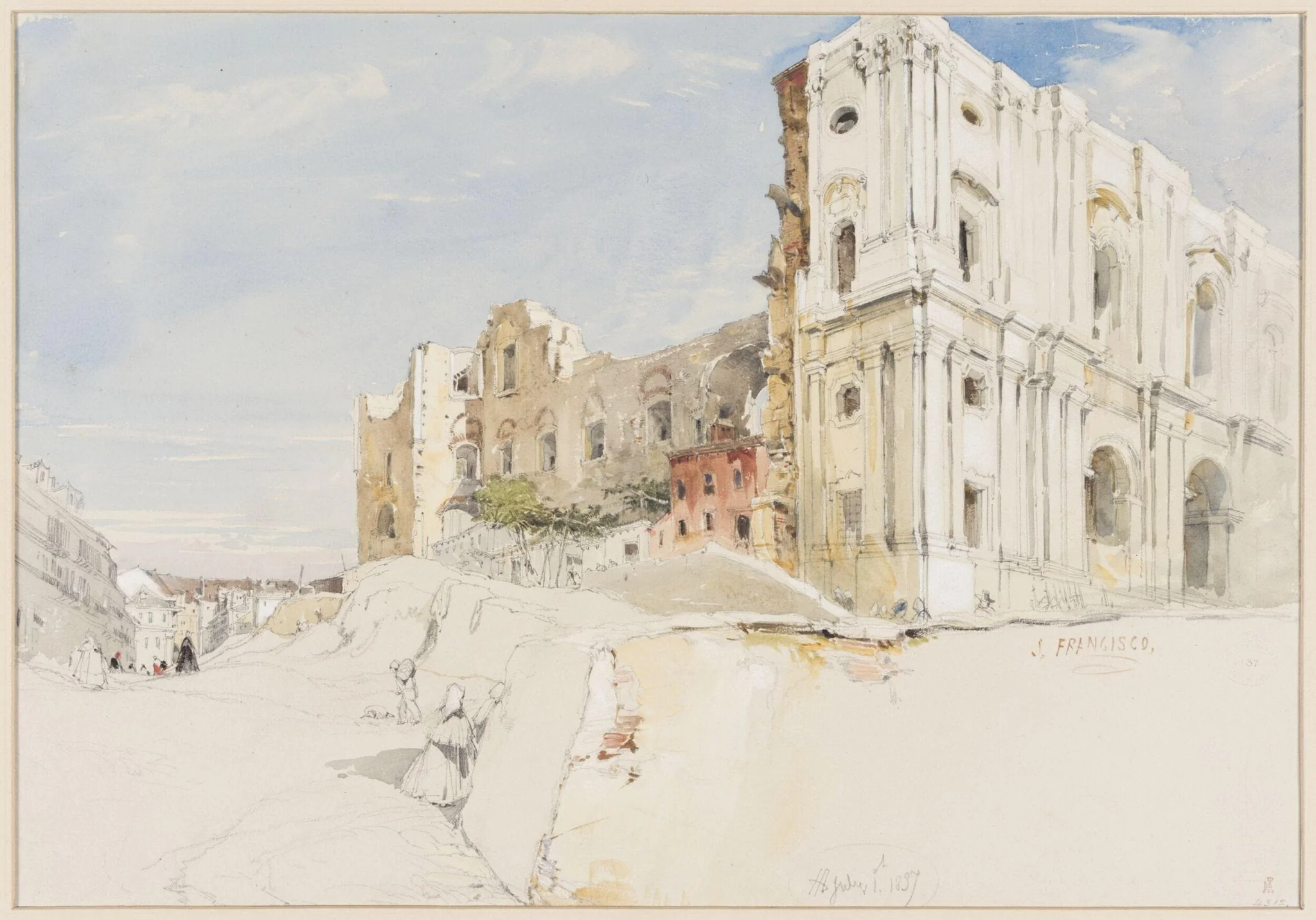 S. Francisco, by James Holland, watercolor, 1837