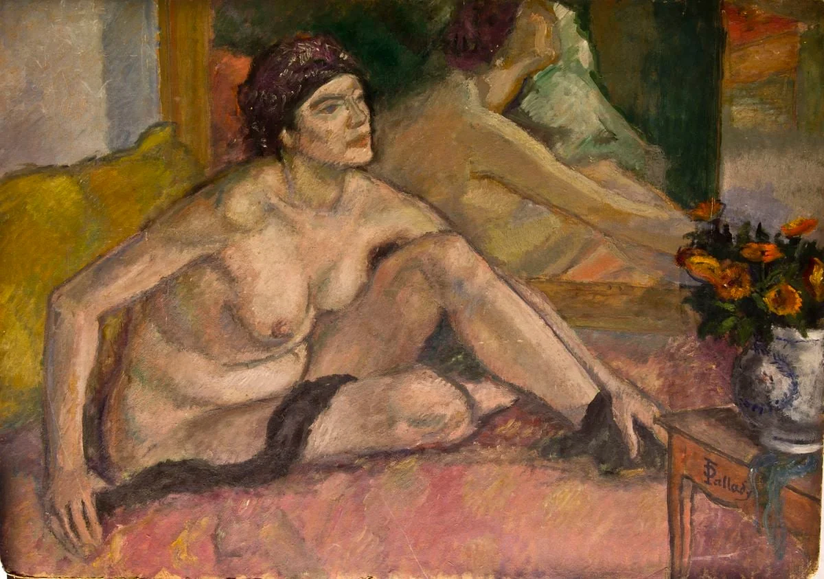 Nud cu eșarfă neagră, by Theodor Pallady, unspecified