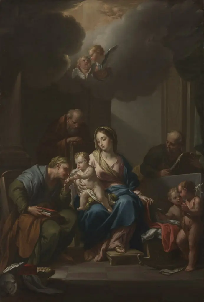Presentation Sketch for "The Holy Family with Saints Anne, Joachim, and John the Baptist" (for Santa Maria in Via Lata, Roma)