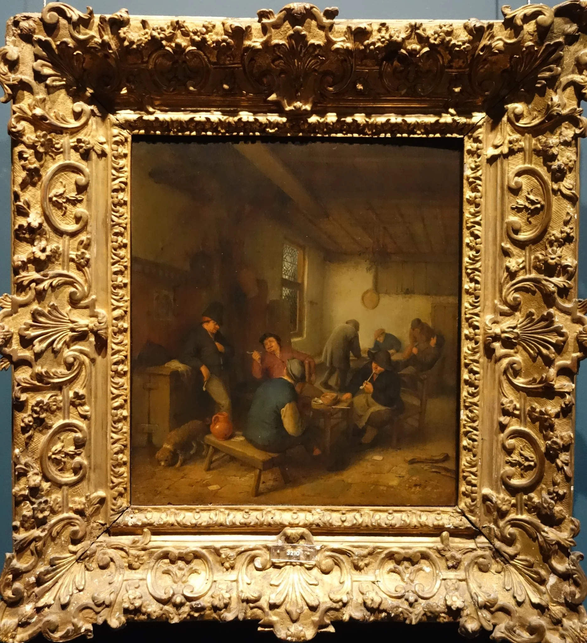Dutch inn, by Adriaen van Ostade, oil, 1663