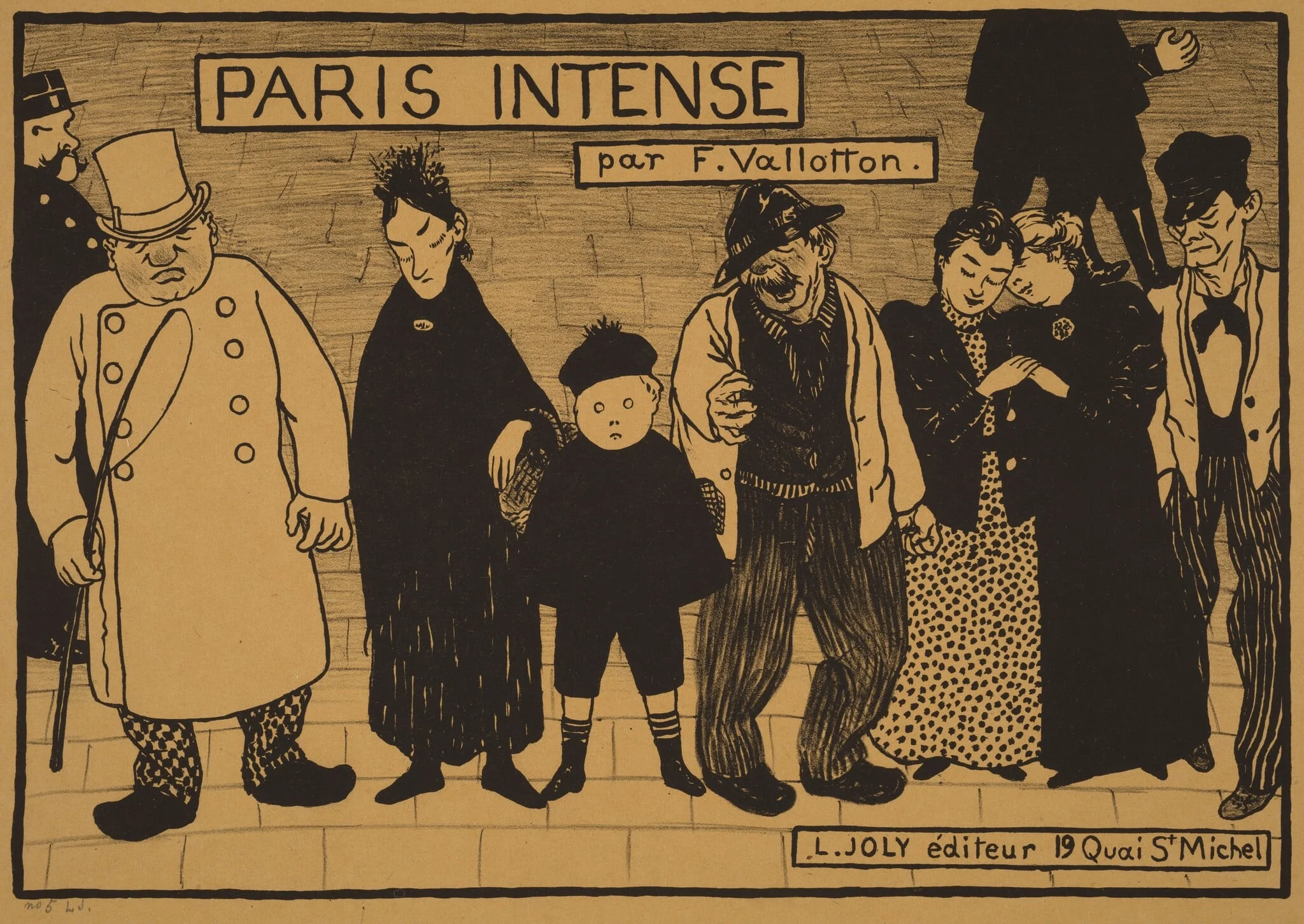 Frontispiece from "Paris Intense", by Félix Vallotton, ink, 1894