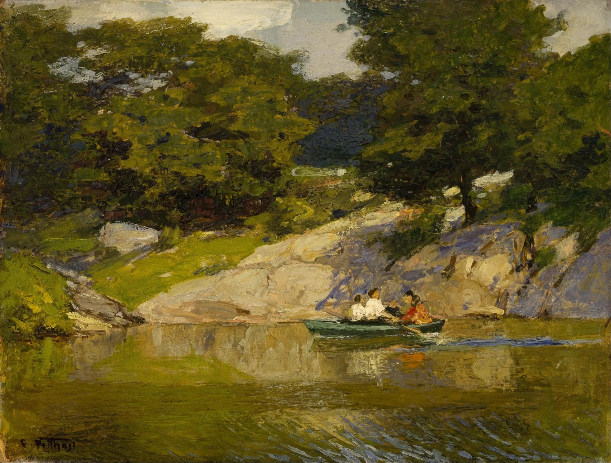 Boating in Central Park, by Edward Henry Potthast, unspecified, 1902