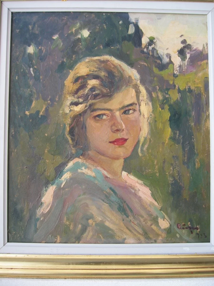 Portret de fată, by Aurel Băeșu, 1923