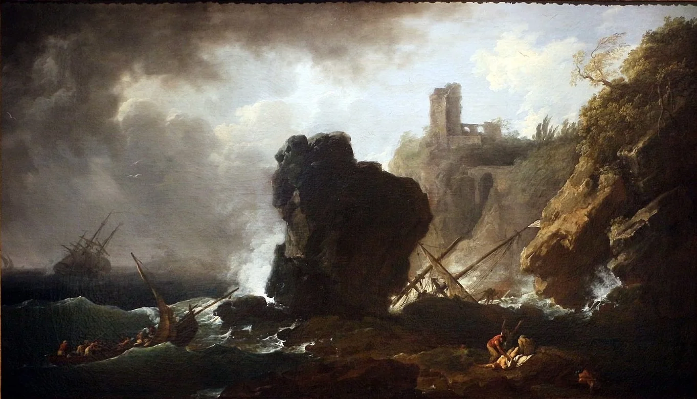 Shipwreck, by Claude-Joseph Vernet, unspecified, 1750