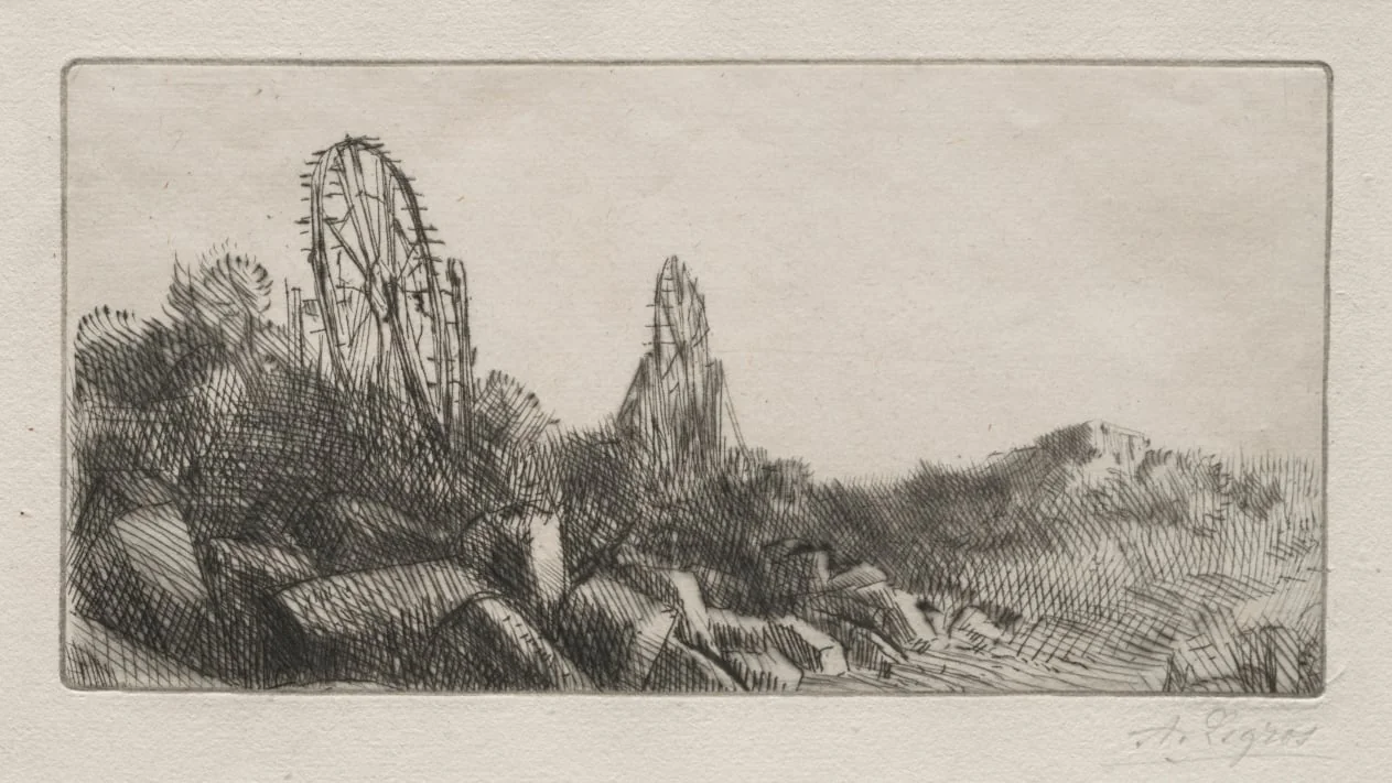 The Old Stone Quarries of Montrouge, by Alphonse Legros, 1884