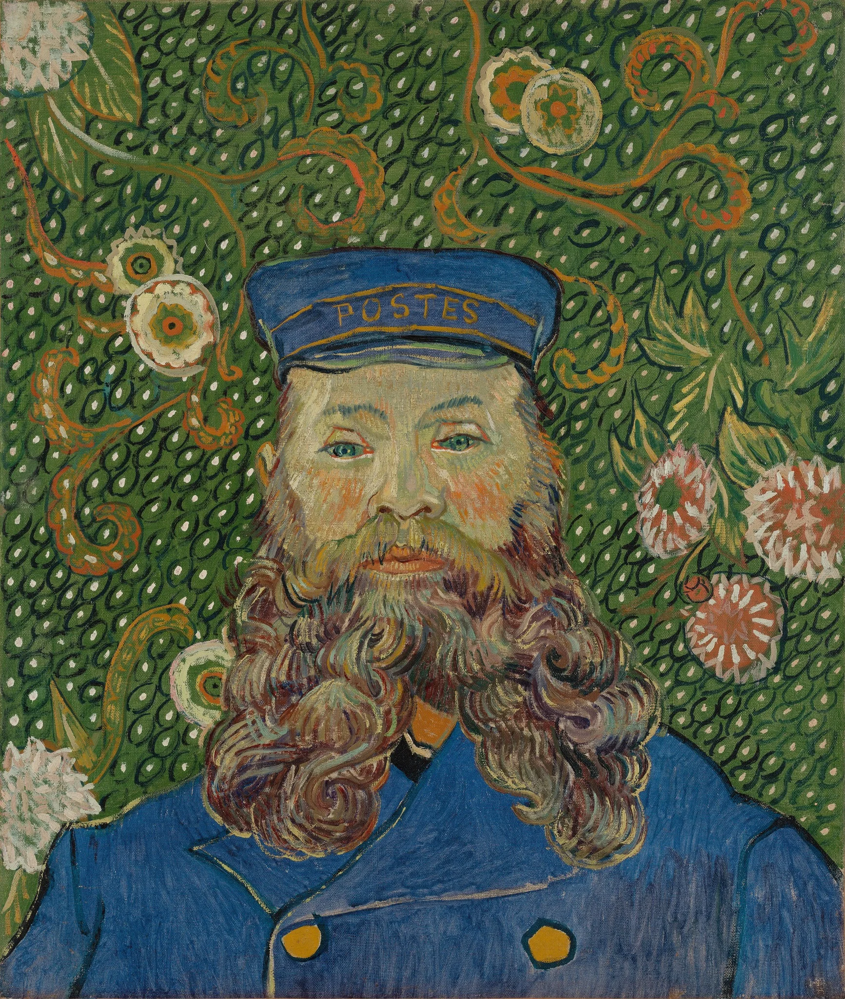 Portrait of Joseph Roulin, by Vincent van Gogh, oil, 1895