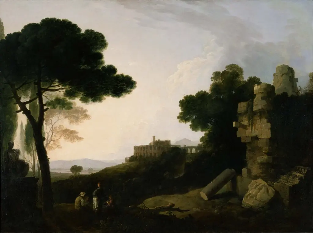 Landscape Capriccio with Tomb of the Horatii and Curiatii, and the Villa of Maecenas at Tivoli
